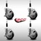 Service Caster 4'' SS Black Poly Swivel 7/8'' Expanding Stem Caster Set with Brake, 4PK SCC-SSEX20S414-PPUB-BLK-TLB-78-4 - alternate 2